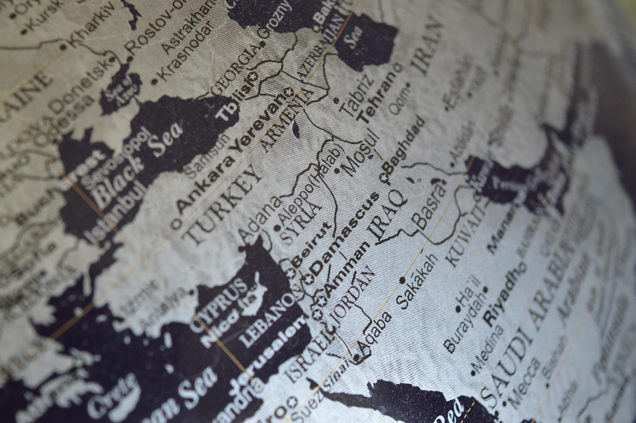 syria, middle east, map, globe, iraq, continent, world, turkey, world map, country, geography, global, islamic, political, geopolitics, international, gray world, gray map, gray globe, gray global
